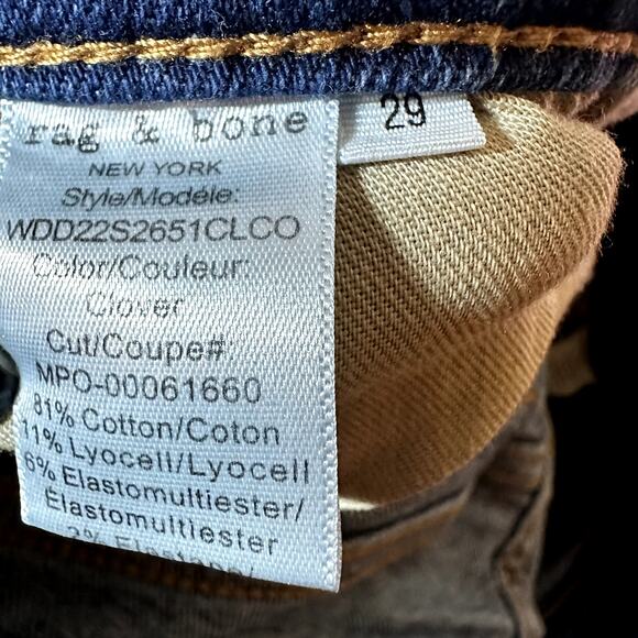 Rag & Bone Cate Skinny Jeans Mid Rise Ankle Medium Wash Slim Fit Indigo 29x27 - Picture 5 of 6